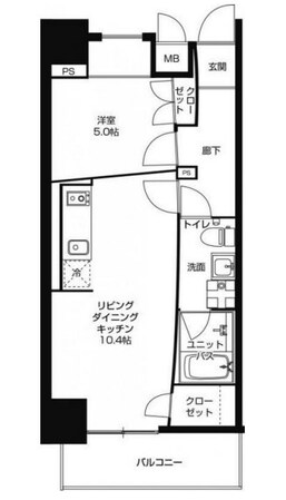 阿波座駅 徒歩7分 9階の物件間取画像